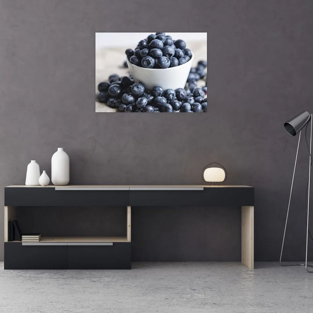 Obraz na szkle - Jagody (70x50 cm)
