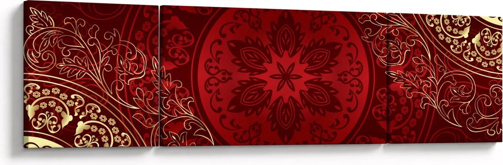 Obraz - Złote mandale (170x50 cm)
