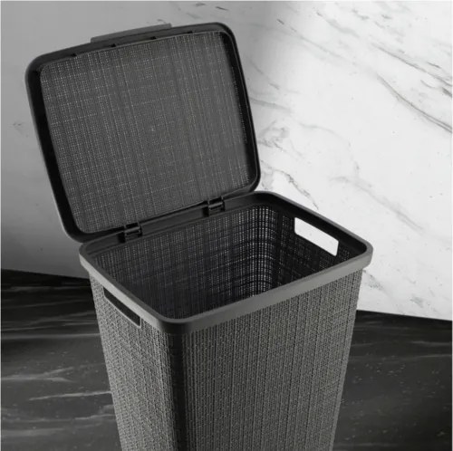 Curver Kosz na brudną bieliznę Jute 58 l, ciemnoszary