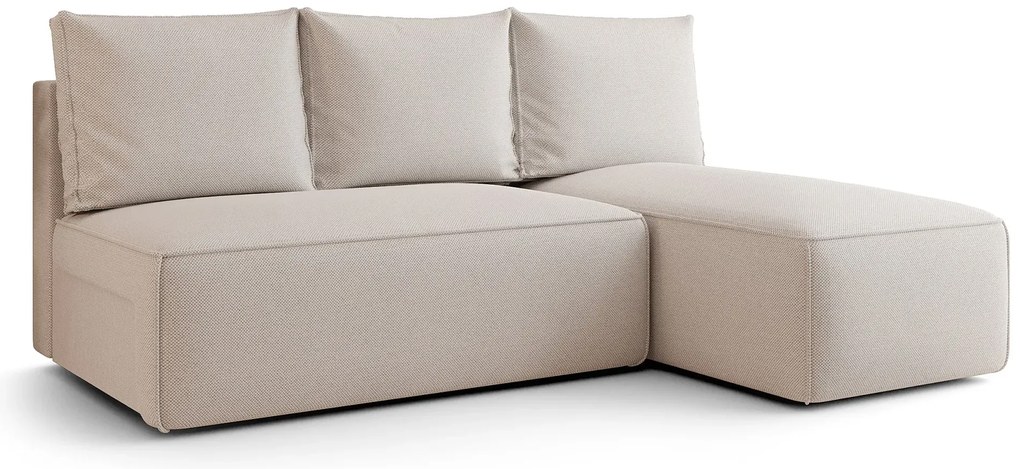 Kremowy narożnik rozkładany z pojemnikiem N9-K34