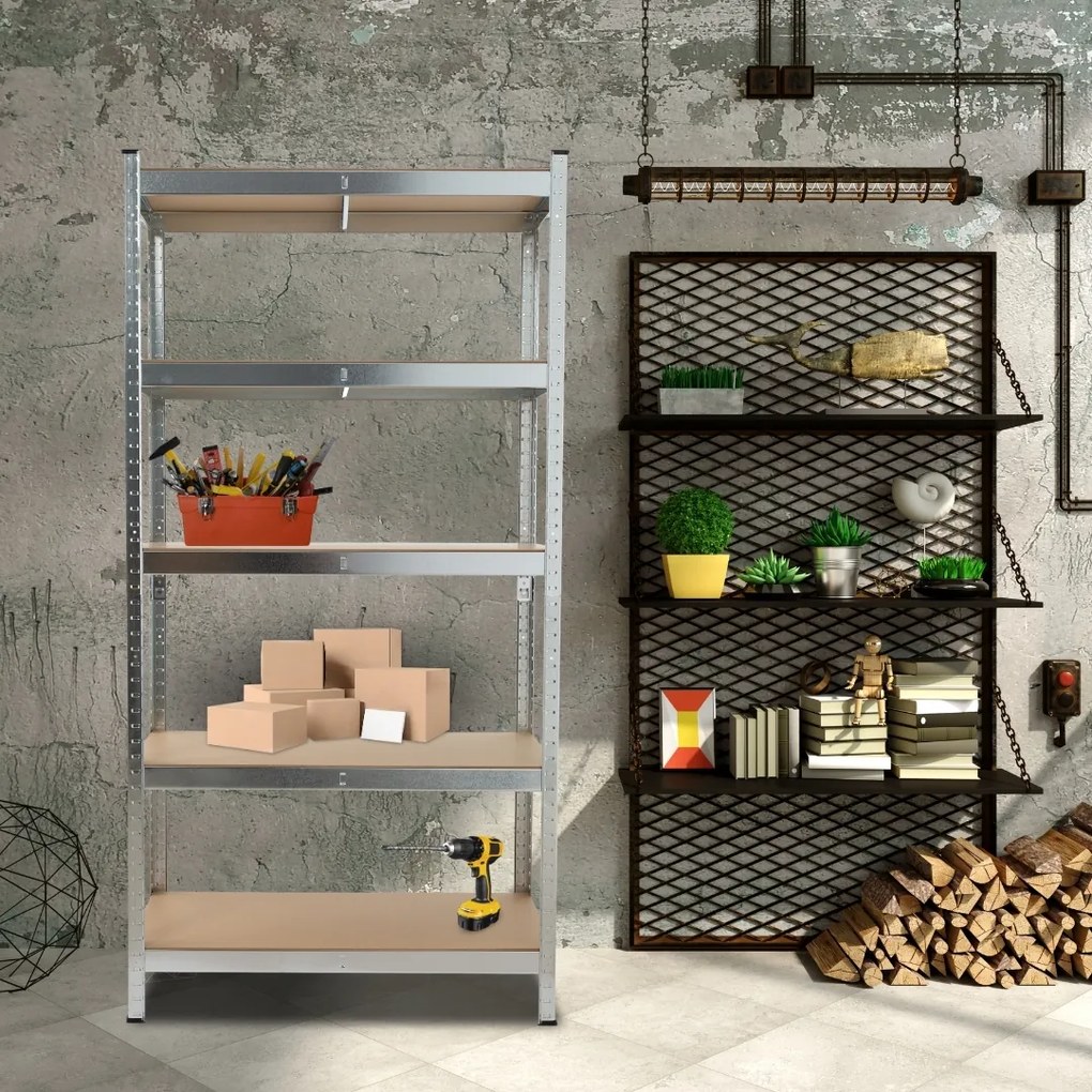 Regał o dużej nośności HEAVY, maks. 875kg, 90x40x180cm, srebrna Jurhan