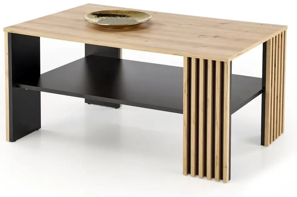 Ława FEMINA 110x65 dąb artisan/czarna - powystawowa HALMAR