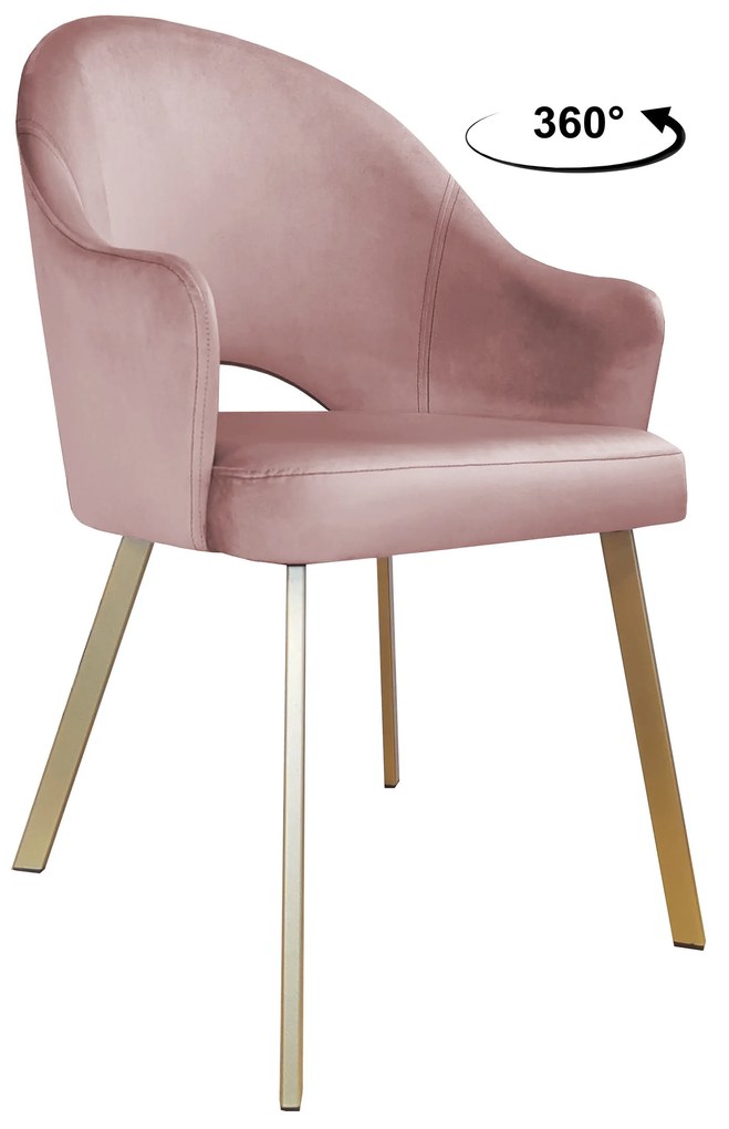 Krzesło obrotowe Velvet podstawa Profil złota MG58