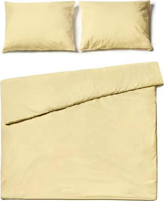 PrzytulneMieszkanie.pl PrzytulneMieszkanie.pl Bawełniana pościel CALMORA jasny żółty Rozmiar pościeli: 2 szt 70 x 90 cm | 200 x 220 cm