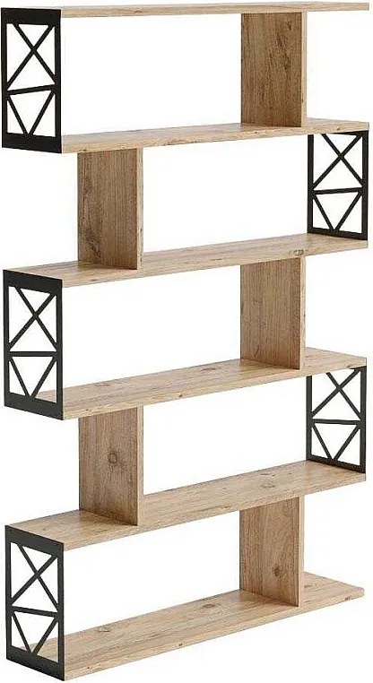 Regał na książki – 90 cm x 138 cm x 20 cm – Sosna atlantycka – Płyta wiórowa