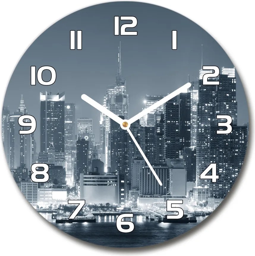 Zegar szklany okrągły Manhattan Nowy Jork