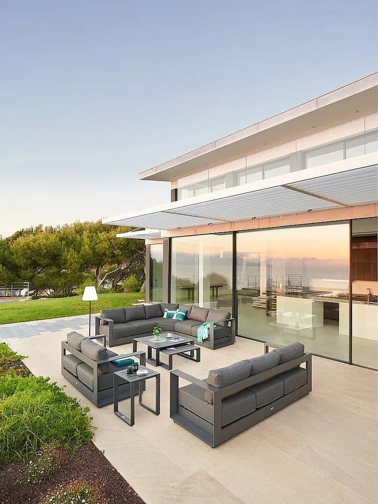 Komplet aluminiowy dla 10 osób MADRID (antracyt)