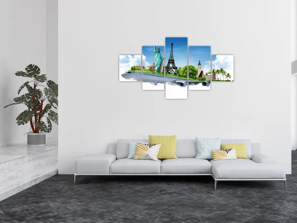 Obraz - Podróż dookoła świata (125x70 cm)