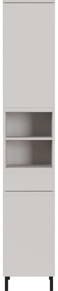 Kremowa wysoka/wąska szafka łazienkowa 34x190 cm Salinas – Germania