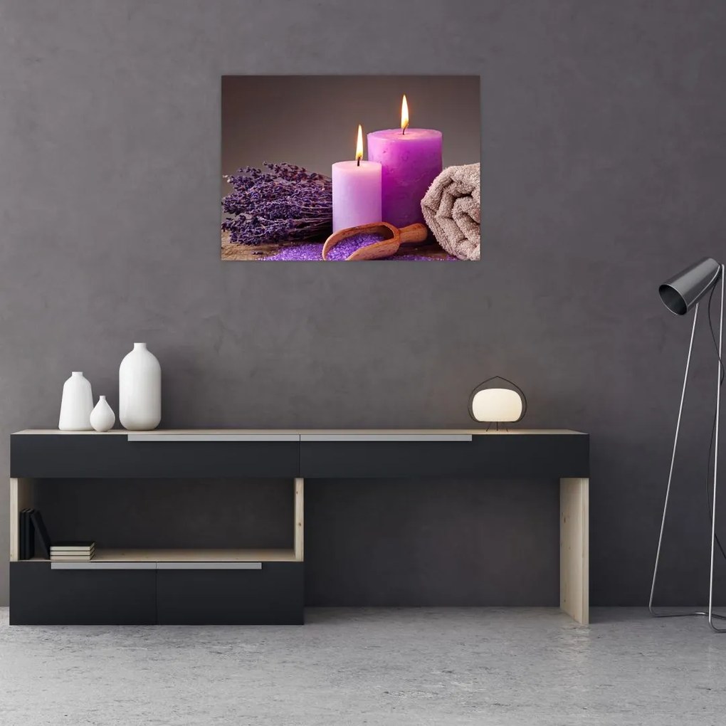 Obraz na szkle - rzeczy spa (70x50 cm)