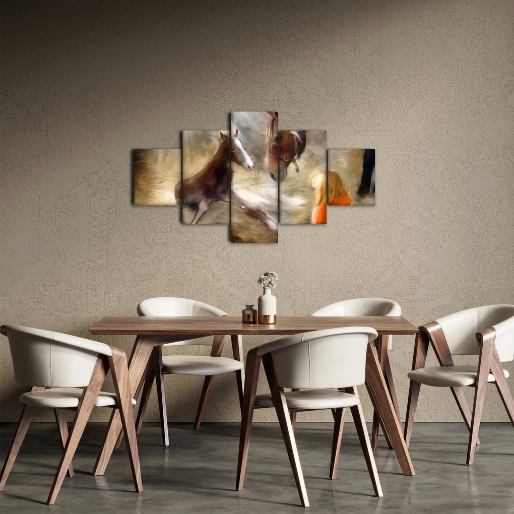 Obraz - Witaj na świecie, źrebaku (125x70 cm)