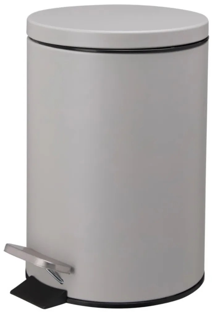 Kosz na śmieci NONI metalowy z pokrywą, 3 l
