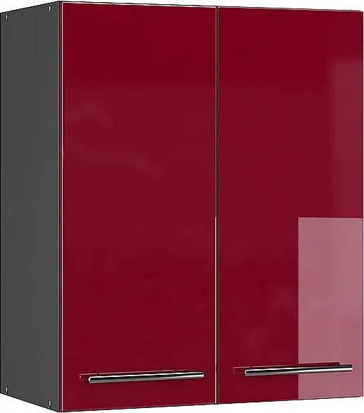 Szafka ścienna bordowa czerwień wysoki połysk 60x34.1x72 fame-line
