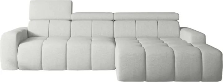 Narożnik ENZO S układ L z elektryczną regulacją siedziska Prawostronny z funkcją spania w ktaninie SORELLA 01 WERSAL