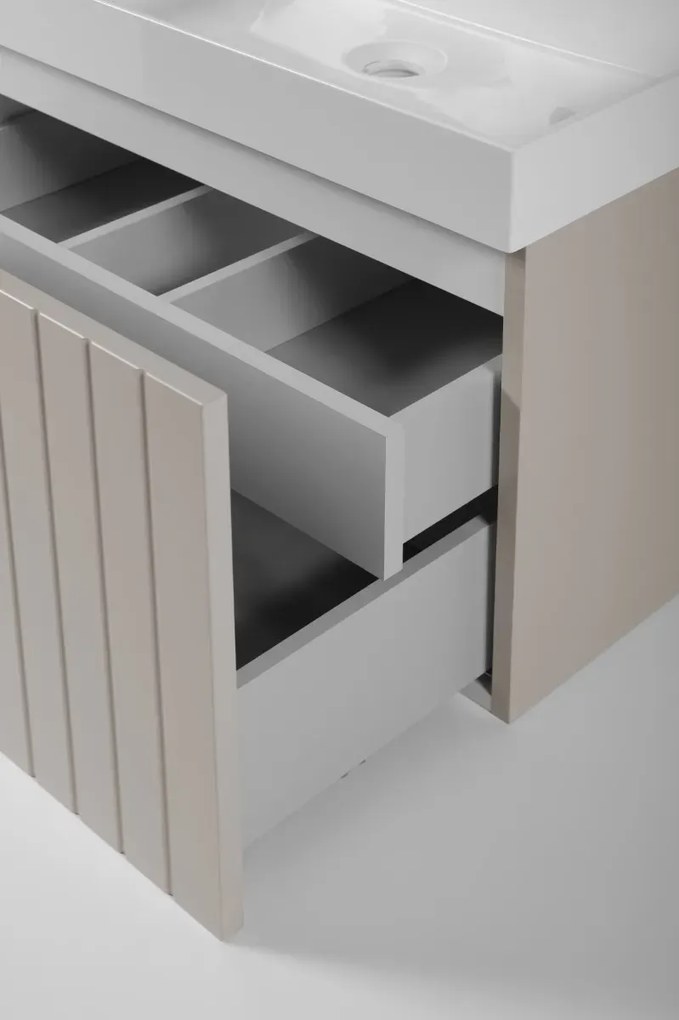 Szafka pod umywalkę HARMO 80 cm kaszmir półmat KROFAM