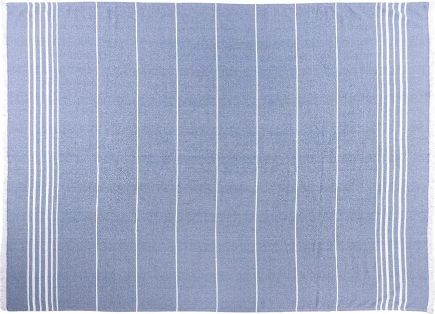 Niebieski bawełniany koc 150x200 cm Solene – Tiseco Home Studio