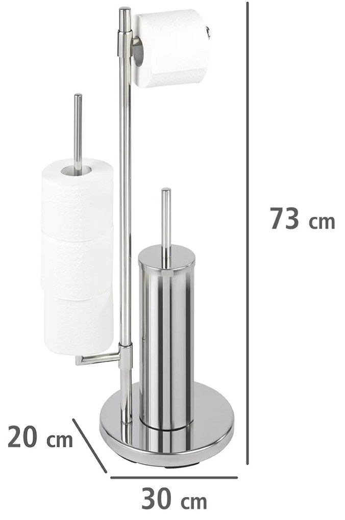 Stojak na papier toaletowy i szczotkę do WC, UNIVERSALO NEO - 3 w 1, WENKO