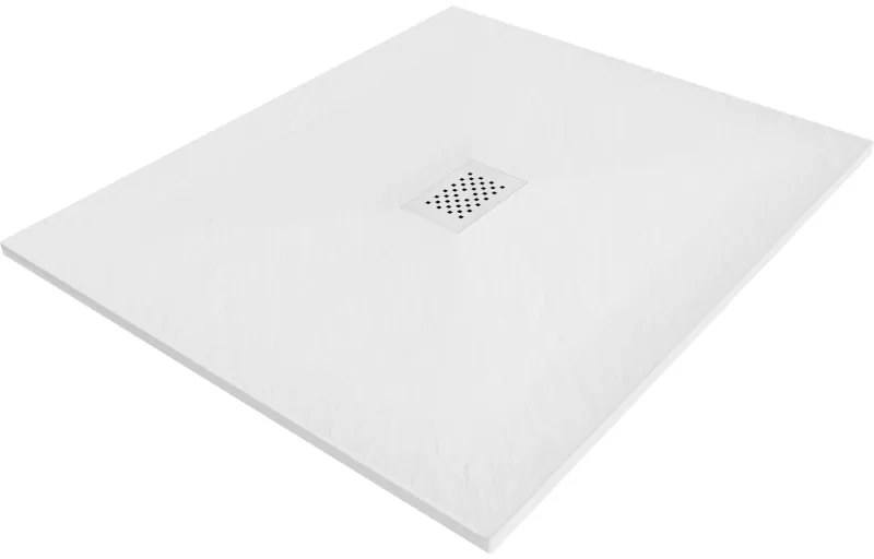 Mexen Hugo brodzik prostokątny SMC 140 x 100 cm, biały, maskownica biała - 42101014-W