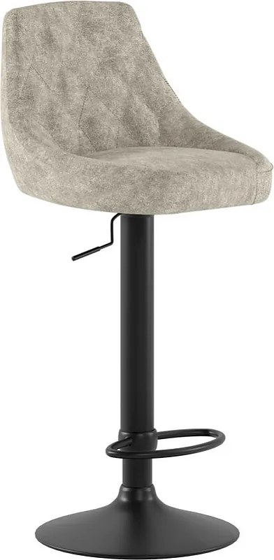 Max - Czarny taboret z mikrofibry z efektem aksamitu - zestaw 2 szt.