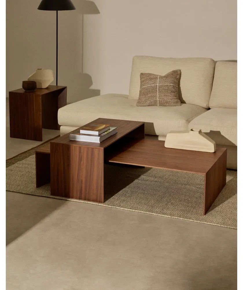 Stolik w dekorze orzecha 40x55 cm Litto – Kave Home