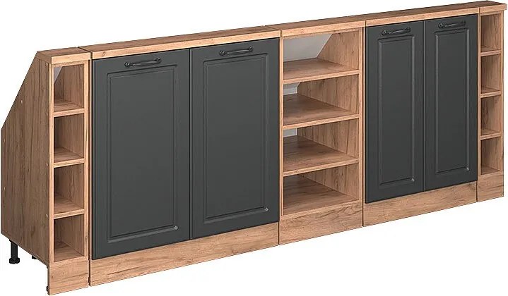 Szafka kuchenna na dach skośny antracytowy domek wiejski 210x46x81.6 r-line