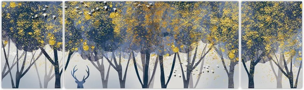 Obraz jelenia w lesie (170x50 cm)