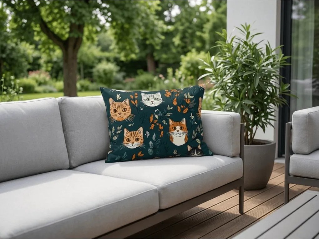 Poszewka na poduszkę z polibawełny CATTAMI POLY 50x70 cm, ciemnozielony