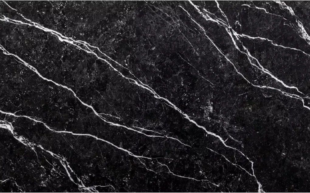 PROMOCJA Czarny stół jadalny RAMOD 100x60 cm, dekor marmurowy II jakość