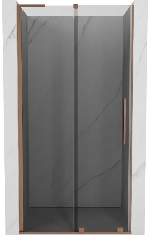 Mexen Velar L drzwi prysznicowe rozsuwane 110 cm, grafit, miedź szczotkowana - 871-110-003-41-65
