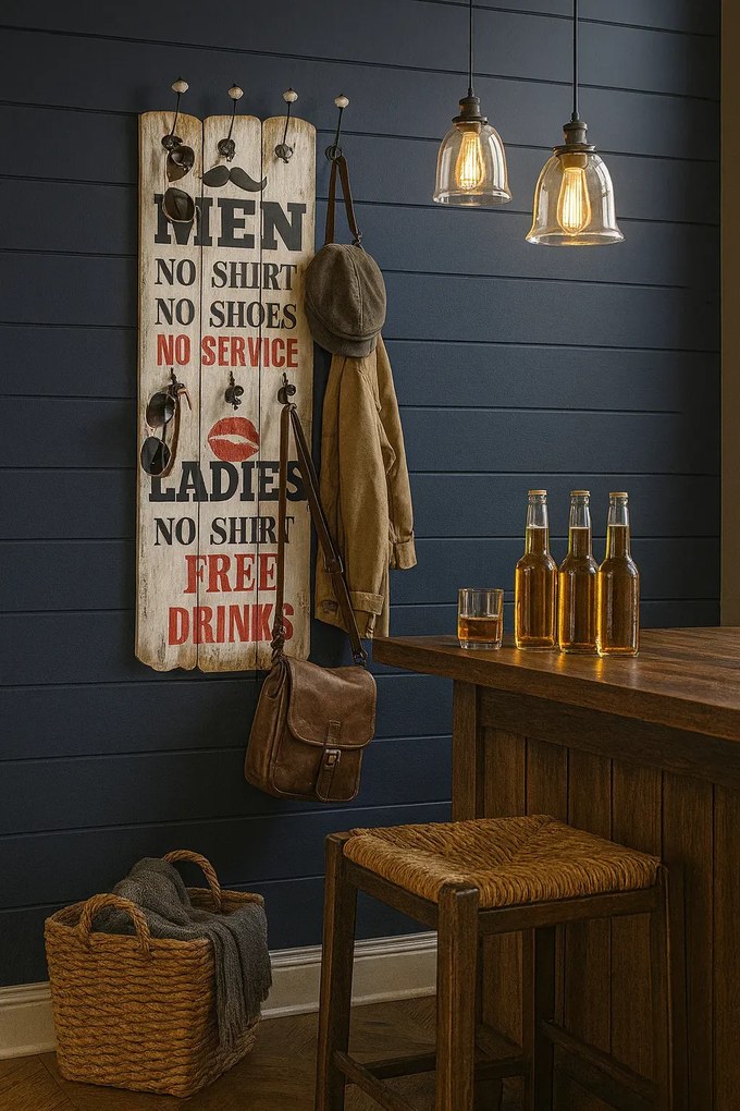 Wieszak ścienny z napisami S4-N33