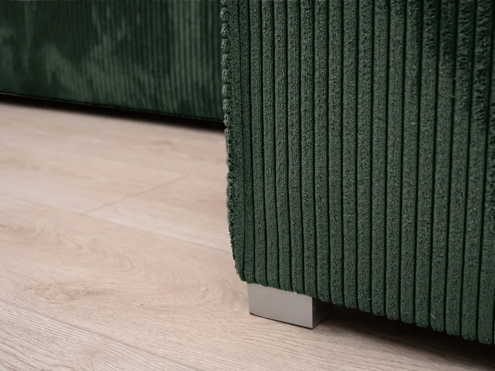 Rozkładana narożna sofa SMART COSARO ciemnozielona, dwustronna + 2 poduszki GRATIS
