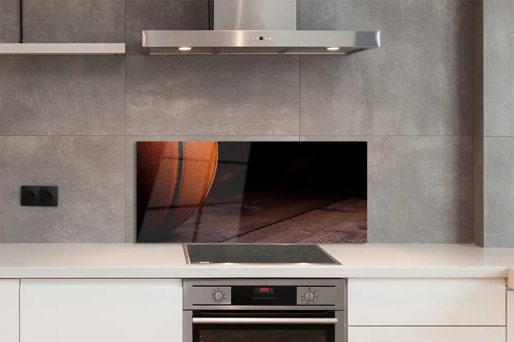 Szkło do Kuchni na Ścianę Piłka do Koszykówki na Parkiecie