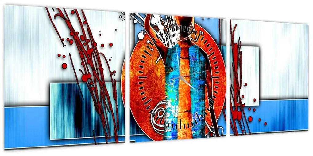Obraz przedstawiający starożytną osobę (z zegarem) (90x30 cm)