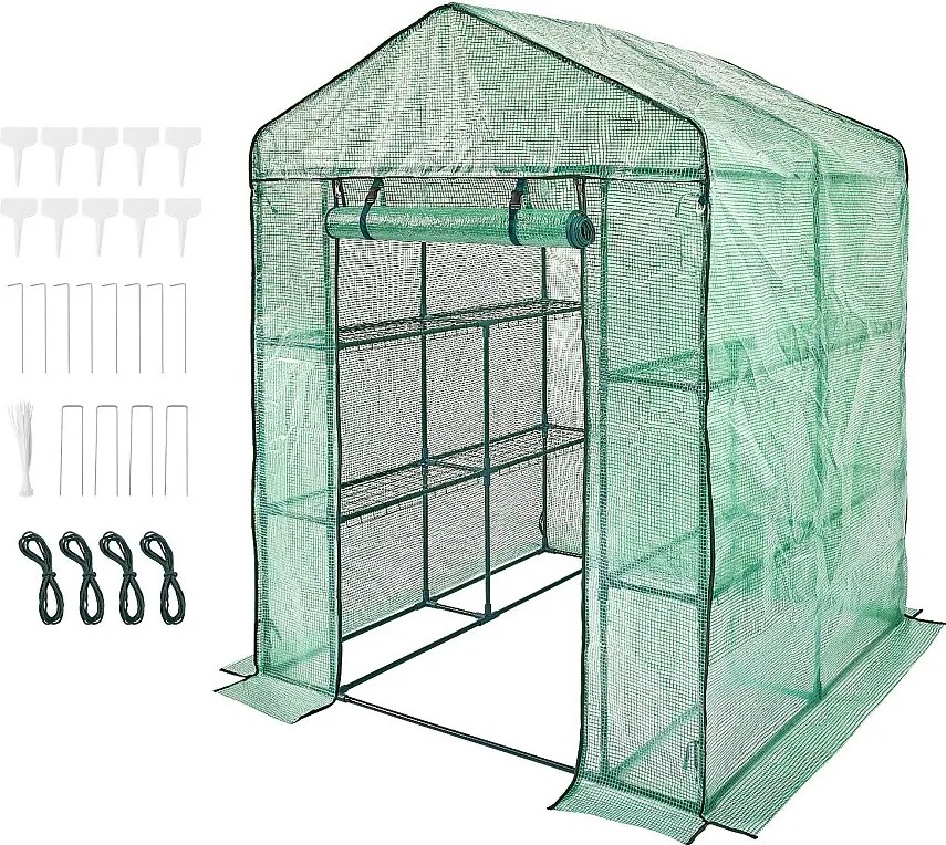 Przenośny Tunel Foliowy SucceBuy z Półkami 1,4 x 1,4 x 2 m