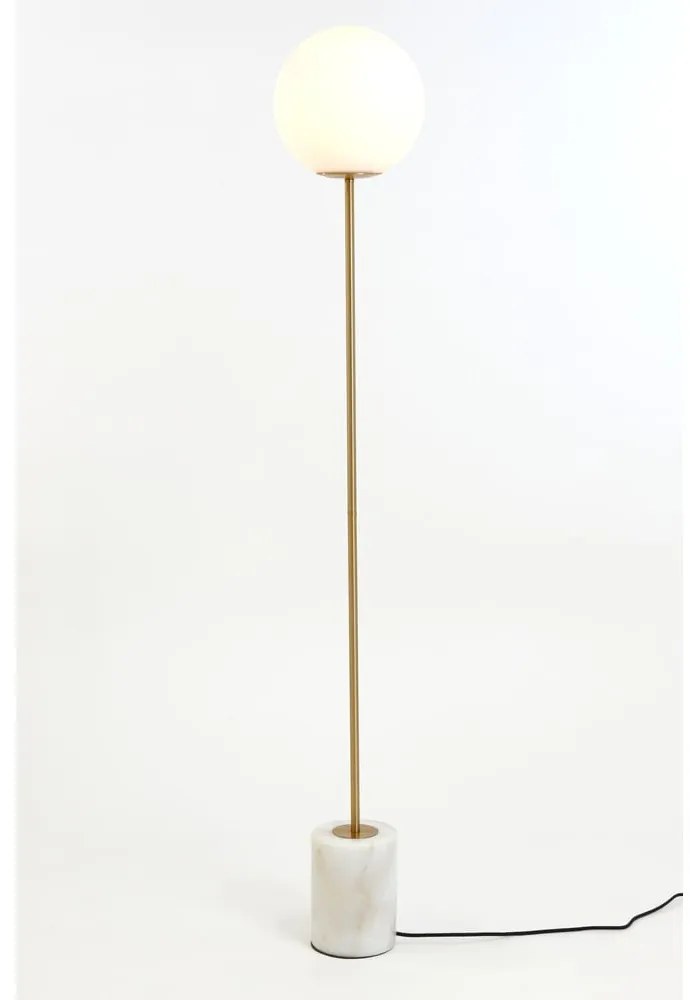 Biało-złota lampa stojąca (wysokość 156 cm) Medina – Light &amp; Living
