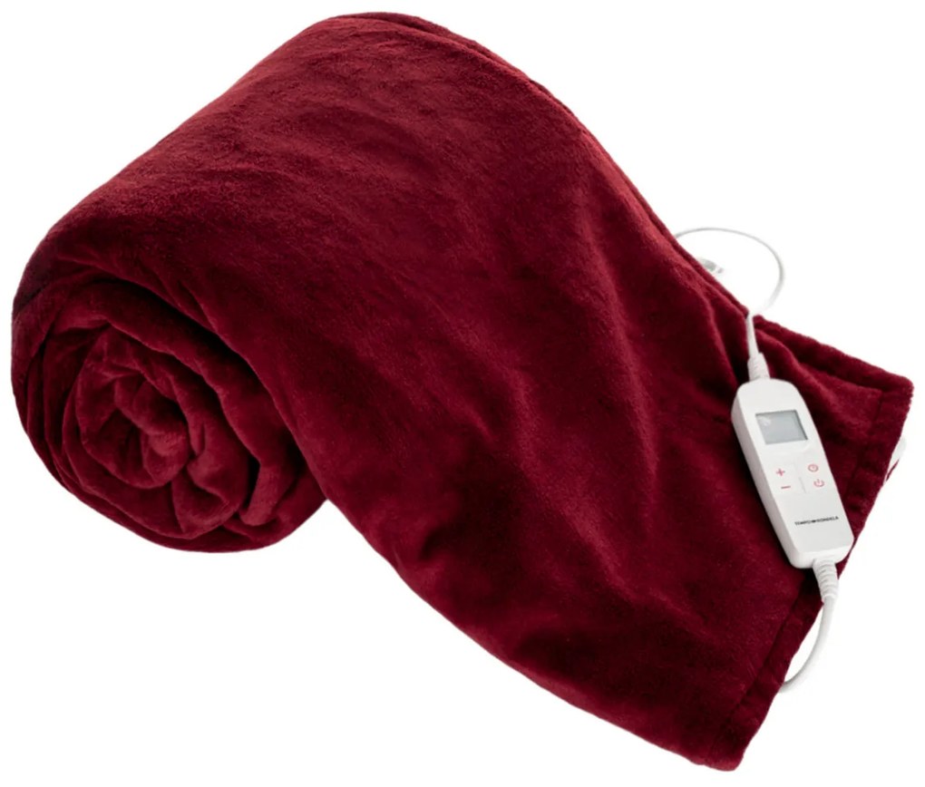Elektryczna kołdra grzewcza MEDISA, bordowa