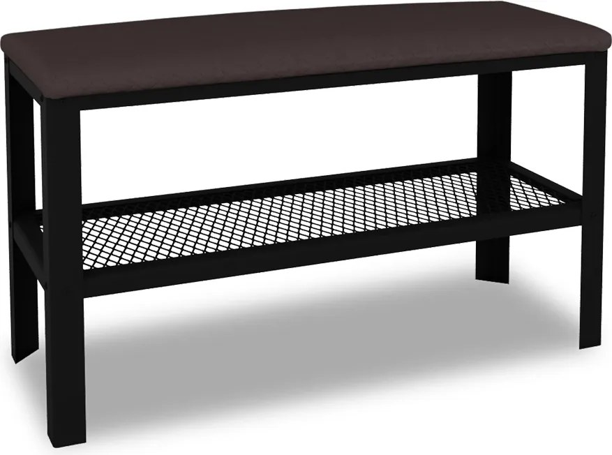 Siedzisko do przedpokoju w stylu loft czarny + wenge Z1-S42