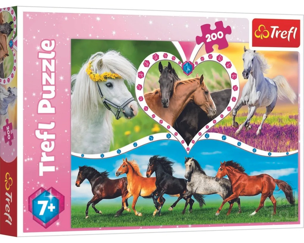 Trefl Puzzle Piękne konie, 200 elementów