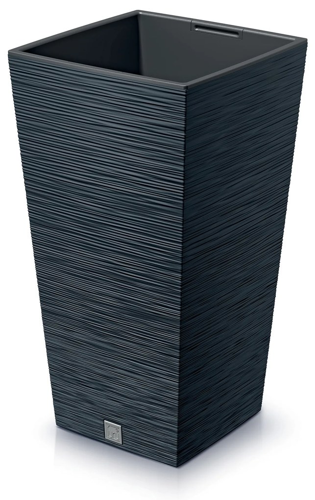 Donica ogrodowa kwadratowa Furu Square 45 cm antracyt PROSPERPLAST