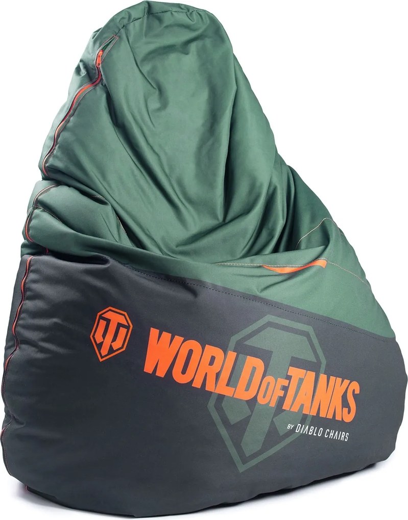 Duża pufa gamingowa do grania na konsoli Diablo World of Tanks