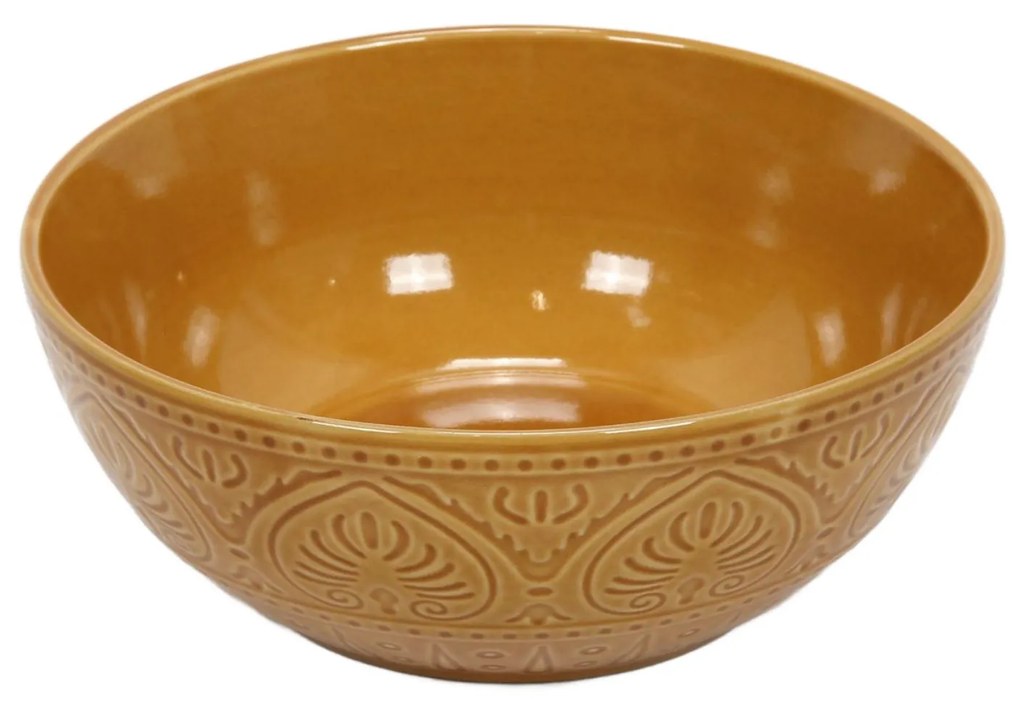 Ceramiczna miska ze żłobionym wzorem, 1900 ml
