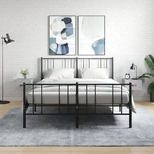Komplet wiszących szafek nocnych szary beton P7-A39