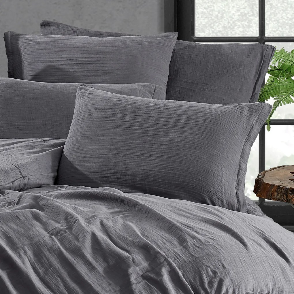 4Home Pościel muślinowa Steel, 135 x 200 cm, 80 x 80 cm