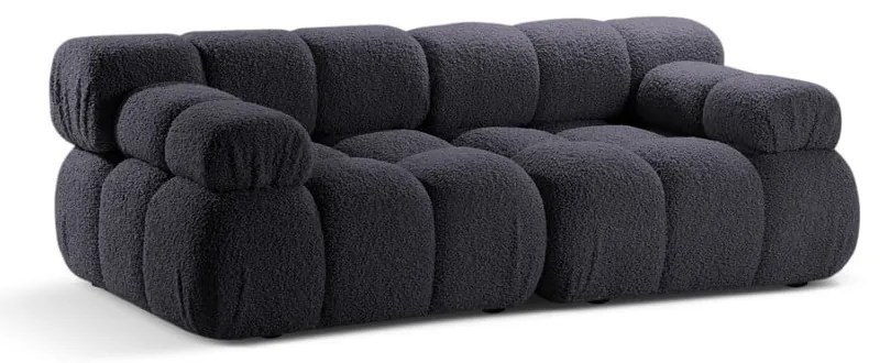 Antracytowa sofa modułowa z materiału bouclé 188 cm Bellis – Micadoni Home