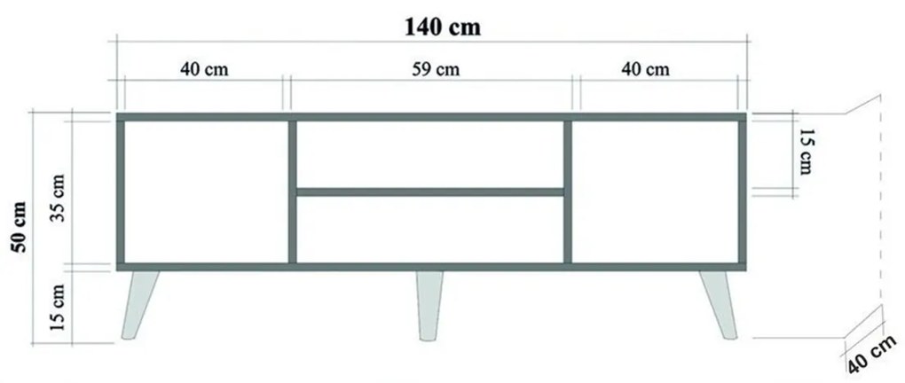 Stolik pod telewizor Truva Oak