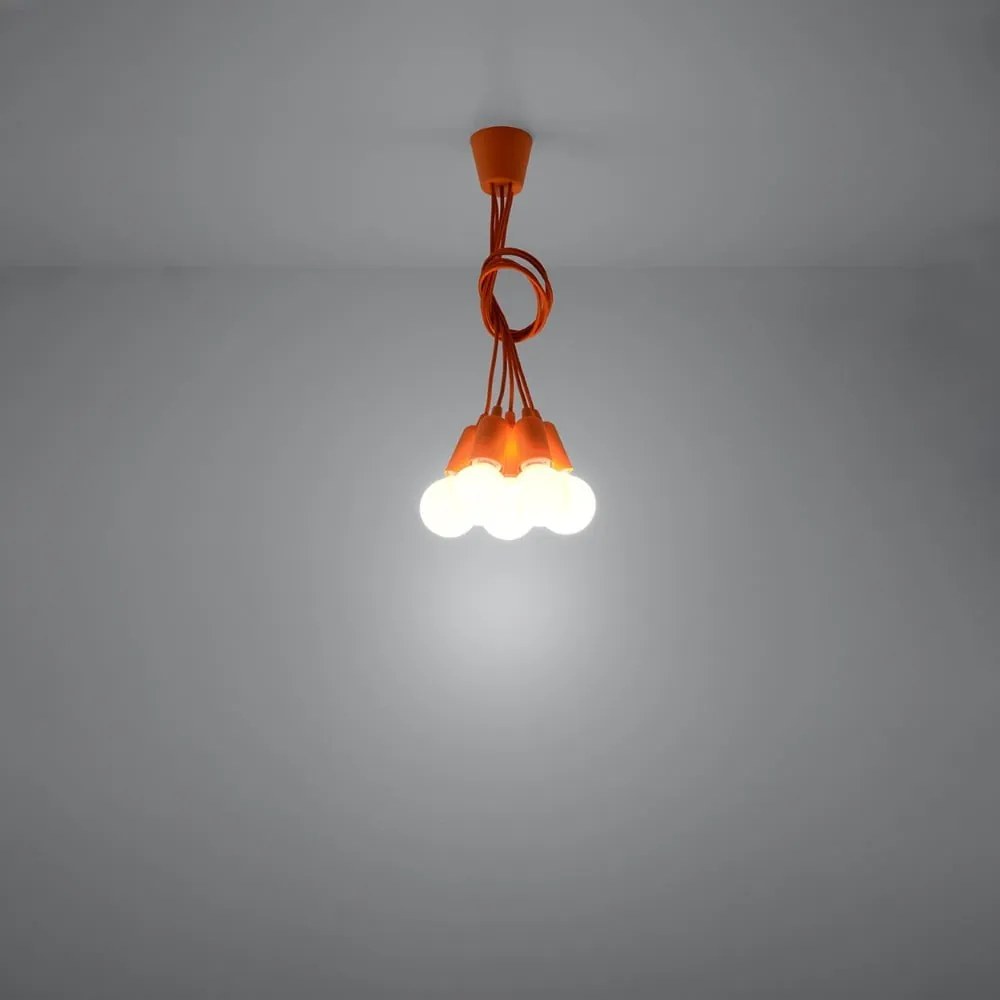 Pomarańczowa lampa wisząca ø 25 cm Rene – Nice Lamps