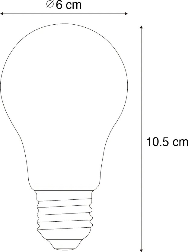 Zestaw 5 żarówek LED E27 A60 przezroczystych 2,2W 470 lm 3000K