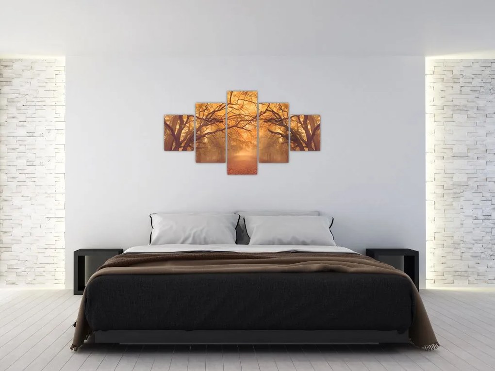 Obraz drogi w jesiennym krajobrazie (125x70 cm)