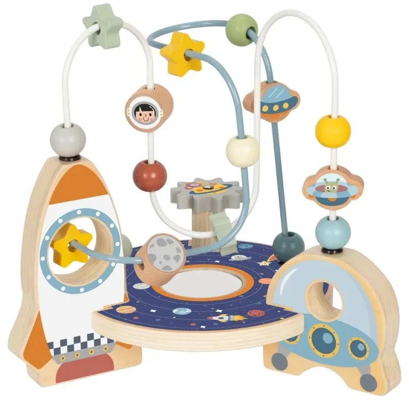 Tooky toy drewniana rakieta pętla motoryczna labirynt
