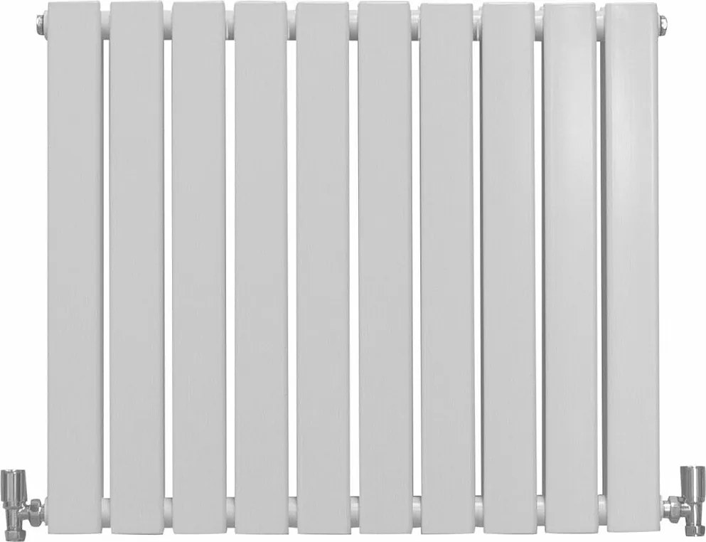 Grzejnik panelowy designerski, połyskujący, biały, 600 mm x 700 mm